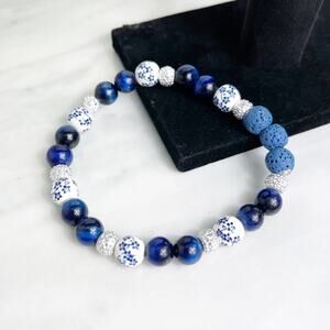 Aromatherapy Lava Stone Handmade Beaded Bracelet
